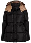 Moncler Womens Black Agneux Hooded Shell-down Jacket In Black