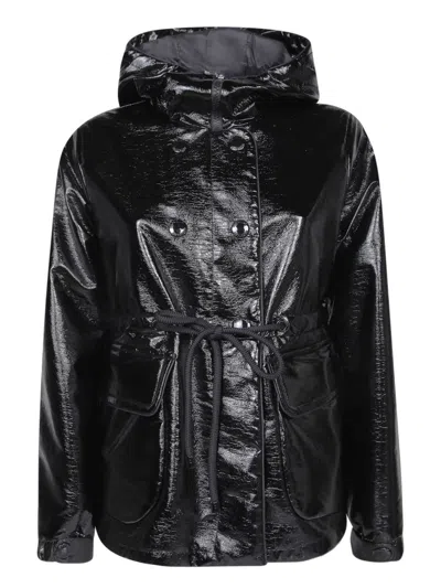 MONCLER AGNOU SHORT PARKA DOWN JACKET IN BLACK