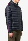 Moncler Agout Logo Patch Puffer Jacket In Black