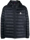 Moncler Agout Logo-patch Puffer Jacket In Blue