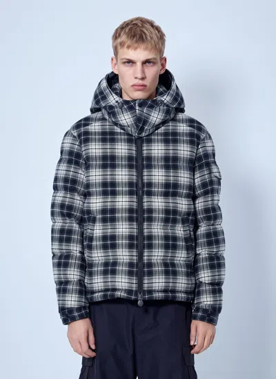 Moncler Airor Check-pattern Hooded Puffer Jacket In Multi