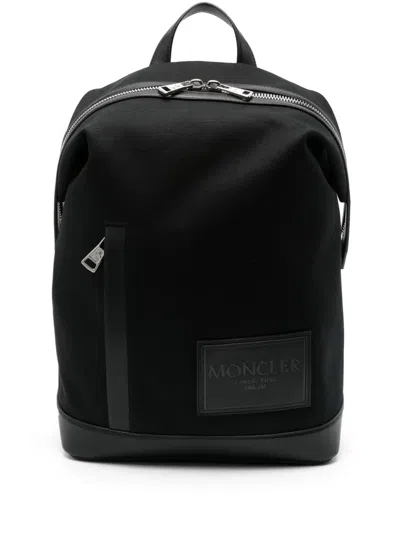 Moncler Alanah Logo-patch Backapack In Black