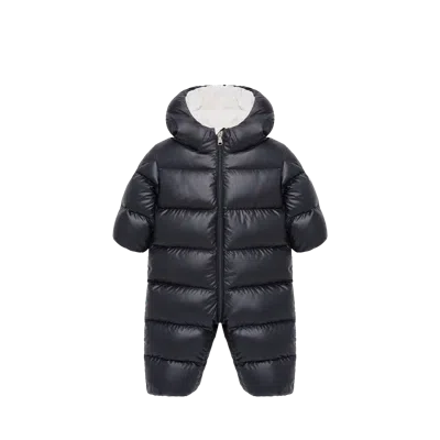 Moncler Alanie Down Snowsuit, Children, Blue, Size: 9/12m