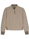 Moncler Albergian Shell Bomber Jacket In Nude