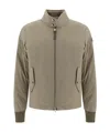 Moncler Albergian Shell Bomber Jacket In Gray
