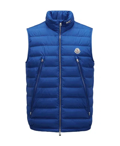 Moncler Albyt Padded Gilet In Blue