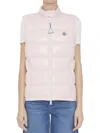 Moncler Padded Sleeveless Quilted Bodywarmer In Pink