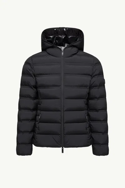 Moncler Alete Short Down Jacket With Hood In Black