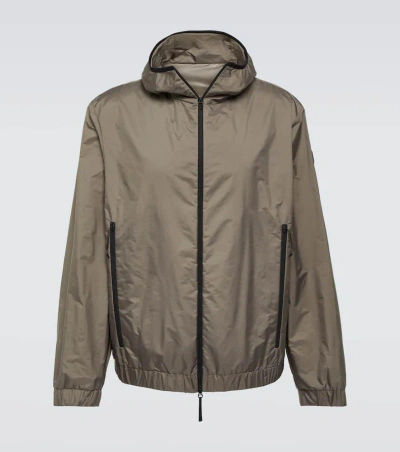 Moncler Algovia Nylon Rainwear Jacket In Taupe Grey | ModeSens