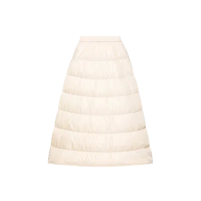 Moncler A-line Down Midi Skirt, Women, Beige, Size: 40 In Pink