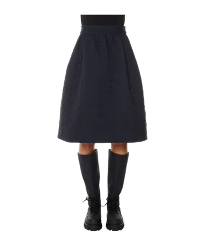 Moncler A-line Skirt In Black