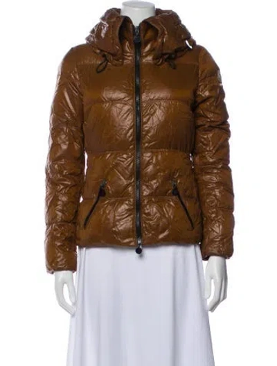 Pre-owned Moncler Aliso Nylon Down Jacket In Brown