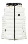 Moncler Aliterse Down Hooded Vest In Silk White