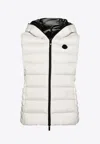 Moncler Aliterse Down Hooded Vest In White
