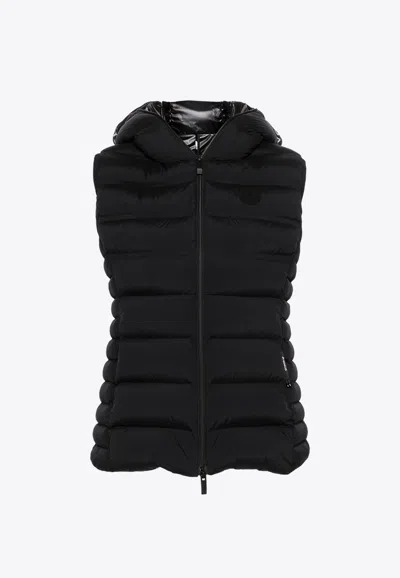 Moncler Aliterse Zip-up Down Vest In Black