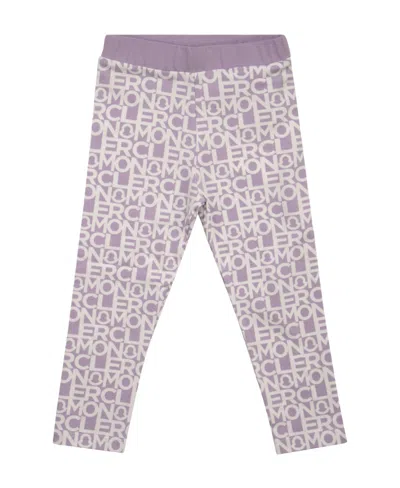 Moncler All-over Logo-print Tracksuit Bottoms In Purple