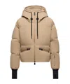 Moncler Allesaz Hooded Down Ski Jacket In Neutral