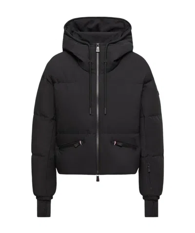 Moncler Allesaz Hooded Insulated Ski Jacket In Black