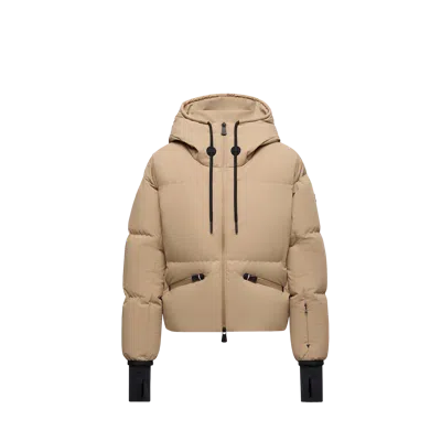 Moncler Allesaz Hooded Insulated Ski Jacket, Women, Beige, Size: 3 In Multi