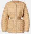 Moncler Alleuze Quilted Down Jacket In Beige