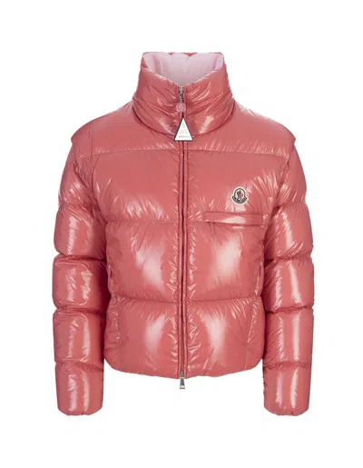 Moncler Almo Down Jacket In Pink