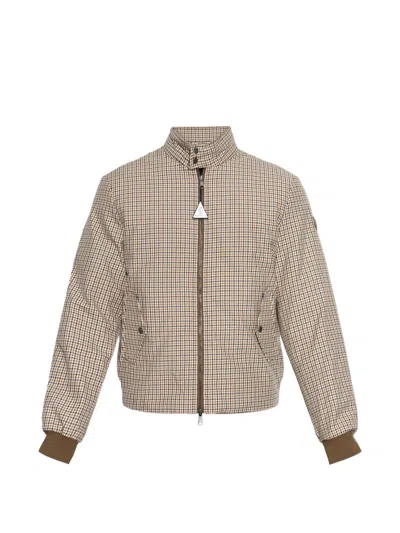 Moncler Almogordo Reversible Checked Padded Jacket In Neutral