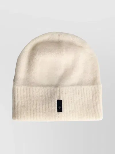 Moncler Alpaca And Wool Ribbed Beanie In Neutral