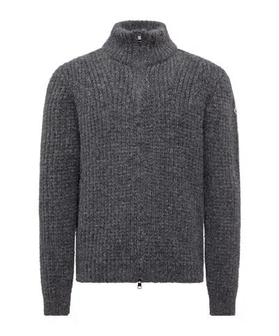 MONCLER RIBBED ZIP-UP CARDIGAN
