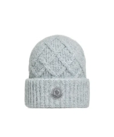 Moncler Alpaca Blend Beanie In Gray