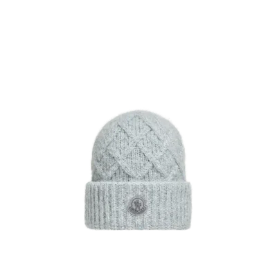 Moncler Bonnet En Mélange D'alpaga, Femme, Bleu, Taille: Uni In Green