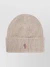 Moncler Alpaca And Wool Logo Beanie In Neutral