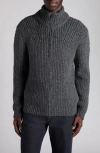 Moncler Alpaca And Wool Zip-up Cardigan In Gray