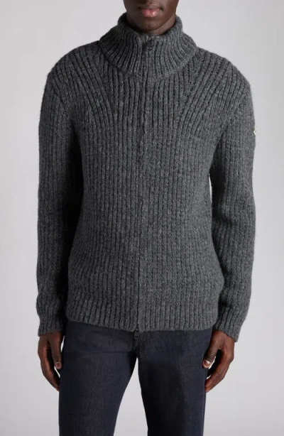 MONCLER MONCLER ALPACA BLEND FULL ZIP CARDIGAN