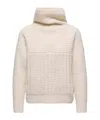 Moncler Alpaca Blend Polo Neck Jumper In White