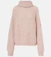 Moncler Alpaca-blend Turtleneck Sweater In Pink