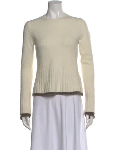 Pre-owned Moncler Alpaca Crew Neck Sweater In Neutral