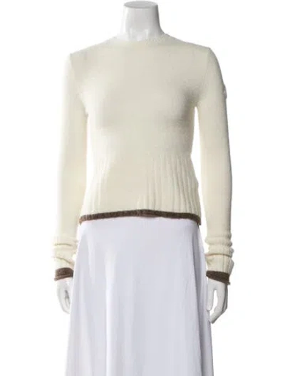 Pre-owned Moncler Alpaca Crew Neck Sweater W/ Tags In Neutral