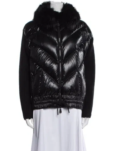 Pre-owned Moncler Alpaca Down Jacket In Black