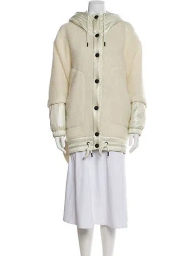 Pre-owned Moncler Alpaca Down Jacket In Neutral