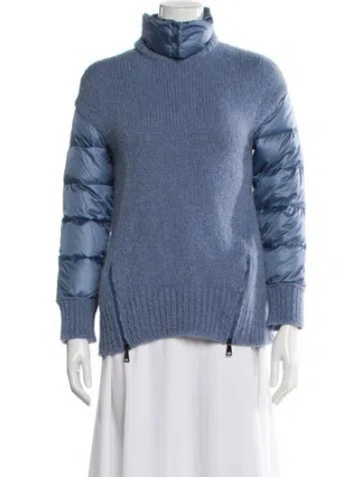 Pre-owned Moncler Alpaca Jacket In Blue