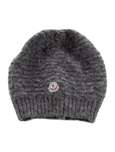 Pre-owned Moncler Alpaca Knit Beanie In Gray