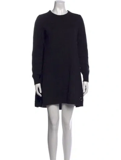 Pre-owned Moncler Alpaca Mini Dress In Grey