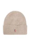 Moncler Alpaca And Wool Logo Beanie In Neutral