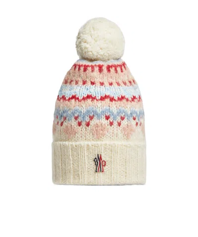 Moncler Alpaca Wool Hat In Nude