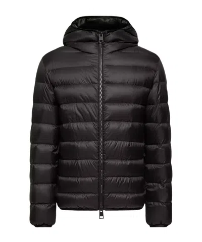 Moncler Alrai Hooded Short Down Jacket In Black