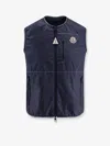 Moncler Alshain Vest Sleeveless Design Chest Pocket In Blue