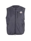Moncler Alshain Vest Sleeveless Design Chest Pocket In Blue