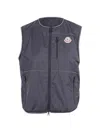 Moncler Alshain Vest Sleeveless Design Chest Pocket In Blue