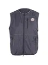 Moncler Alshain Vest Sleeveless Design Chest Pocket In Blue