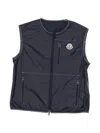 Moncler Alshain Vest Sleeveless Design Chest Pocket In Blue